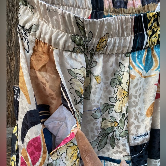 Zara Limited Edition Multi-print / Patchwork Satin Pants With Matching Kimono XS - Picture 4 of 7